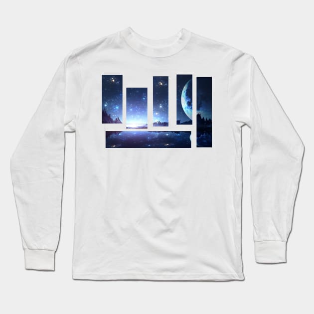 Night Sky Long Sleeve T-Shirt by Jensemannen